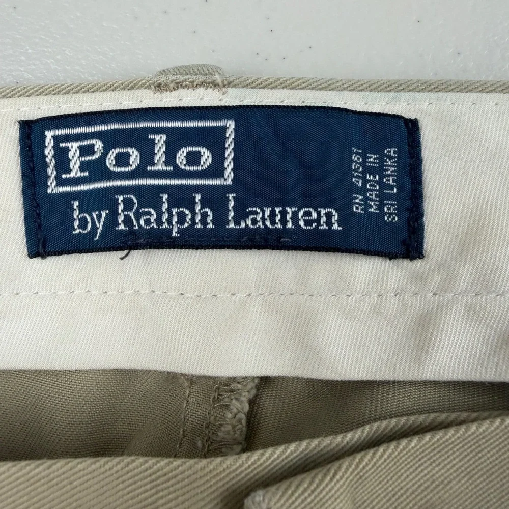 Polo Ralph Lauren Classic Chino Mens 38x30 Tan Khaki Straight Leg Cotton Pants